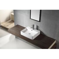 ECT Global Above Counter Ceramic Basin Bathroom Gloss White Bravo WB 6042S
