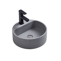 BNK Above Counter Basin Concrete Cement Round 400 x 400 x 140mm French Grey Burano-B2