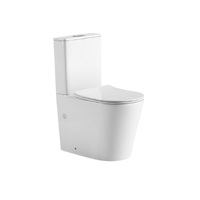 Zumi Extra High Back to Wall Bathroom Rimless Toilet suite MB-028