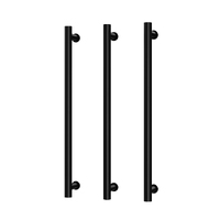 Phoenix Tapware Heated Triple Towel Rail Round Bar 800mm Matte Black 650-8763-10