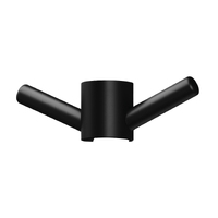 Phoenix Tapware Round Vertical Rail Hook for Phoenix Heated Towel Rail Bar Matte Black 650-8780-10