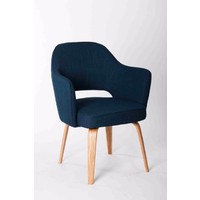 Bedroom Chair Armchair Office Lounge Arm Chair Visitors Tub Chairs Kim Fabric Blue