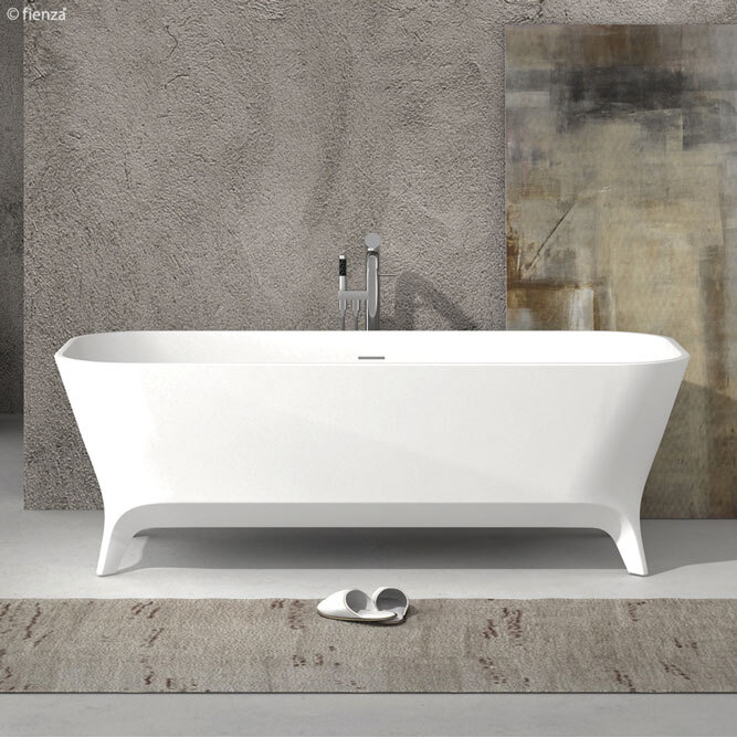 Fienza Hampton 1600 Bathtub Freestanding Cast Stone Bath Tub Matte ...