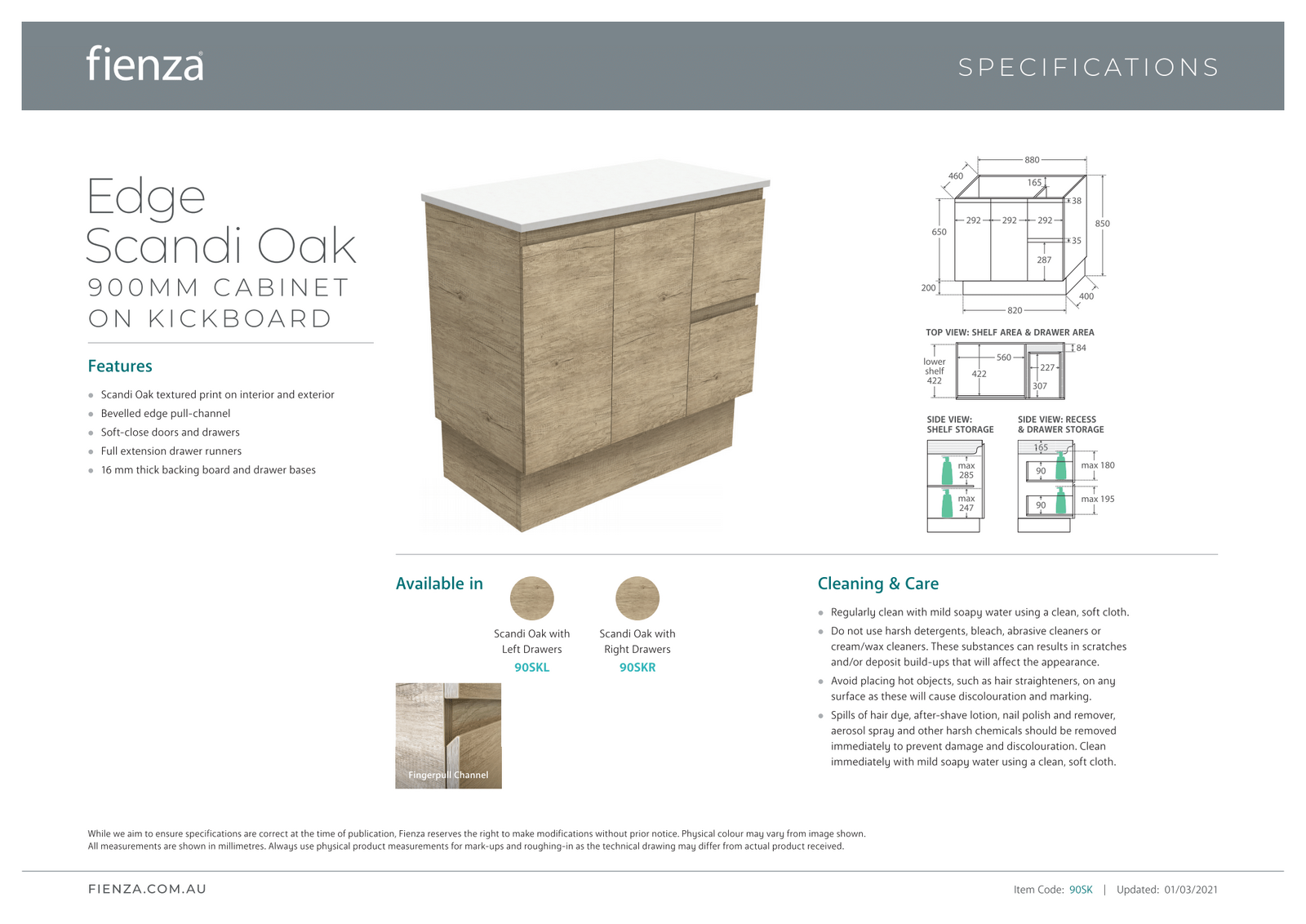 900mm kitchen sink cabinet