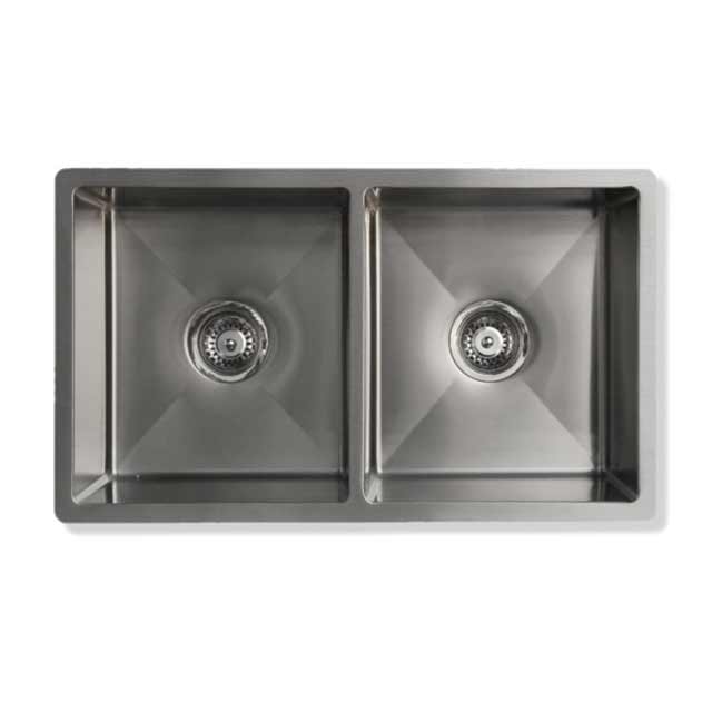 Castano Kitchen Sink Over & Under Mount Stainless Steel Bar Double Bowl 