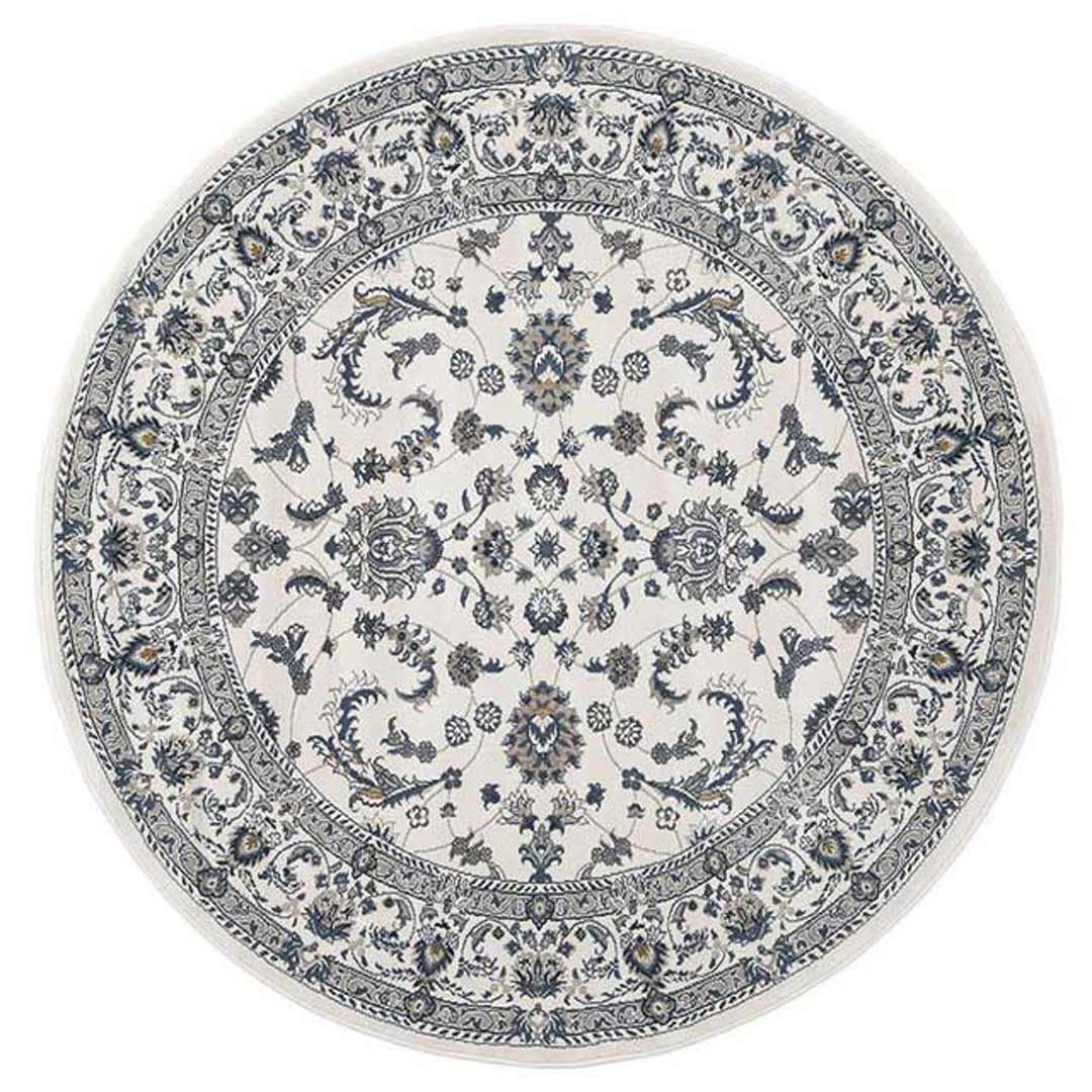 Rug Culture Aisha Oriental Round Floor Area Rugs White White PAL-20-WW ...