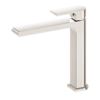 Nero Tapware Bianca Mid Tall Basin Mixer Brushed Nickel NR32150DBN