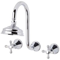 Phoenix Tapware Shower Set Rose & Taps Bathroom Nostalgia NS121 CHR