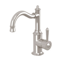 Shepherds Crook Basin Mixer Bathroom Tap 160mm Phoenix Tapware Brushed Nickel Nostalgia NS748-40-1