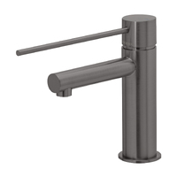 Basin Mixer with Extended Lever Bathroom Tap Brushed Carbon Phoenix Tapware VIVID Slimline 114-7700-31-1