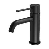 Basin Mixer Curved Outlet Bathroom Tap Matte Black Phoenix Tapware VIVID Slimline VS7701-10-1