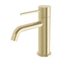 Basin Mixer Curved Outlet Bathroom Tap Brushed Gold Phoenix Tapware VIVID Slimline VS7701-12-1