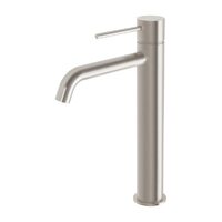 Vessel Basin Mixer Curved Outlet Bathroom Tap Brushed Nickel Phoenix Tapware VIVID Slimline VS7901-40-1