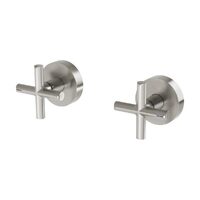 Wall Top Assemblies 15mm Extended Spindles Bathroom Levers Brushed Nickel Phoenix Tapware Slimline Plus 119-0670-40-1