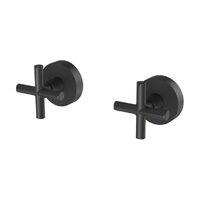 Wall Top Assemblies 15mm Extended Spindles Bathroom Levers Matte Black Phoenix Tapware Slimline Plus 119-0670-10-1