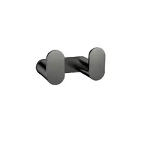 Meir Curvaé Double Robe Hook Gun Metal MRRH-2D00N-PVDGM