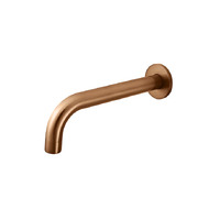 Meir Universal Round Curved Bathroom Wall Bath / Basin Outlet 200mm Spout Lustre Bronze MS05-PVDBZ