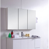 Best BM Bathroom Vanity Mirror Cabinet 1200mm Medicine Cupboard Wall Hung Three Doors with Mirrors BMC-1200