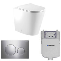Castano Nuovo Inwall Toilet Suite + Geberit Concealed Cistern + Round Flush Button NOUIWP