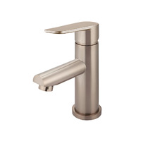 Meir Bathroom Basin Mixer Tap Round Paddle Champagne MB02PD-CH