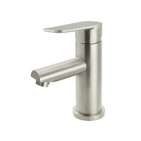 Meir Bathroom Basin Mixer Tap Round Paddle Brushed Nickel MB02PD-PVDBN