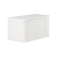 Fienza Mila Curved 900 Wall-Hung Cabinet Bathroom Vanity Satin White 90CM