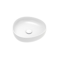 Fienza Pebble Small Above Counter Basin Matte White 400mm x 395mm RB486W