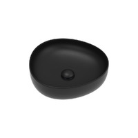 Fienza Pebble Small Above Counter Basin Matte Black 400mm x 395mm RB486B