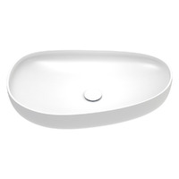 Fienza Pebble Large Above Counter Basin Matte White 650mm x 400mm RB489W