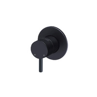 Meir Round Shower Wall Mixer Short Pin Lever Bathroom Tap Matte Black MW03S