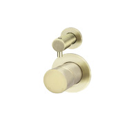 Meir Wall Mixer Diverter Round Pinless Shower Bathroom Tap PVD Tiger Bronze MW07TSPN-PVDBB