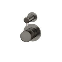 Meir Wall Mixer Diverter Round Pinless Shower Bathroom Tap PVD Gunmetal MW07TSPN-PVDGM