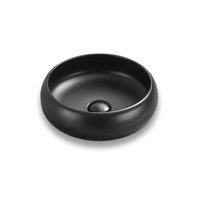 Seima Semi Insert Ceramic Basin Round 360mm Matte Black ARKO 361 192754