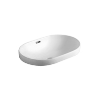 Seima Above Counter Ceramic Basin Super Ellipse 605mm x 405mm Gloss White ARKO 605 192628