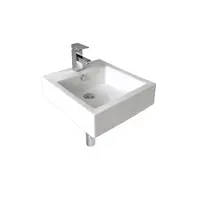 Seima Above Counter or Wall  Mount Ceramic Basin Compact  500mm x 250mm 1TH Gloss White KYRA 010 191438