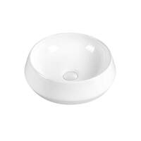 Seima Above Counter Ceramic Basin 375mm x 375mm Rounded Gloss White LONI 375 192963