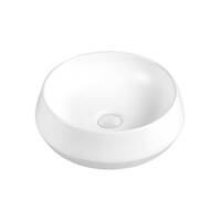 Seima Above Counter Ceramic Basin 375mm x 375mm Rounded Matte White LONI 375 192964