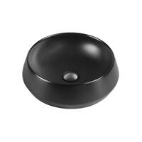 Seima Above Counter Ceramic Basin 375mm x 375mm Rounded Matte Black LONI 375 192965