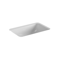 Seima Under Counter Ceramic Basin 500mm x 370mm Rectangular with Overflow Gloss White LIMNI 430 192700