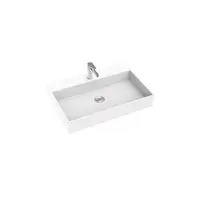 Seima Above Counter Marstone Solid Surface Basin 605mm x 405mm Rectangular with Overflow 0TH Matte White TAVI 605 191146