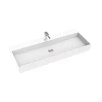 Seima Above Counter Marstone Solid Surface Basin 1005mm x 405mm Rectangular with Overflow 1TH Matte White TAVI 1005 191141