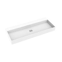 Seima Above Counter Marstone Solid Surface Basin 1005mm x 405mm Rectangular with Overflow 0TH Matte White TAVI 1005 191142