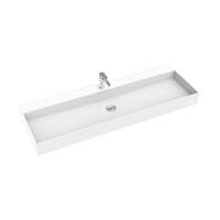 Seima Above Counter Marstone Solid Surface Basin 1205mm x 405mm Rectangular with Overflow 1TH Matte White TAVI 1205 191147