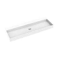 Seima Above Counter Marstone Solid Surface Basin 1205mm x 405mm Rectangular with Overflow 0TH Matte White TAVI 1205 191148