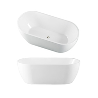 Seima Freestanding 1500 Bath Egg Shell Shape in Sanitary Grade Acrylic High Gloss White  ARKO 120 192170