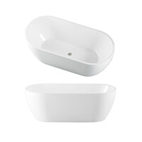 Seima Freestanding 1500 Bath Egg Shell Shape in Sanitary Grade Acrylic High Matte White ARKO 120 192367