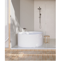 Seima Round Freestanding 1300 Bath Sanitary Grade Acrylic in Gloss White with Integrated Overflow ARKO 130 192461