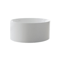 Seima Round Freestanding 1300 Bath Sanitary Grade Acrylic in Matte White with Integrated Overflow ARKO 130 192462