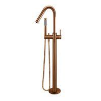 Meir Round Freestanding Bath Tub Filler Spout and Hand Shower Lustre Bronze MB09-PVDBZ