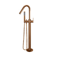 Meir Round Paddle Freestanding Bath Tub Filler Spout and Hand Shower Lustre Bronze MB09PD-PVDBZ